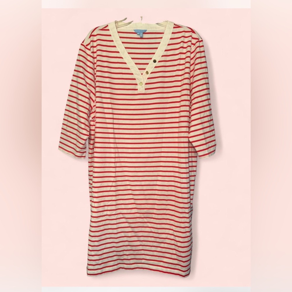 Draper James Red and White Striped Dress